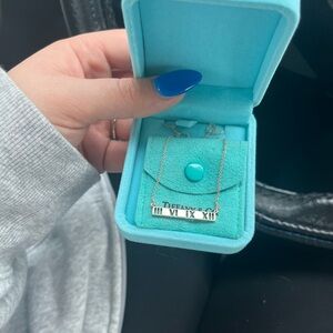 Tiffany & Co. Silver Roman Numeral Necklace